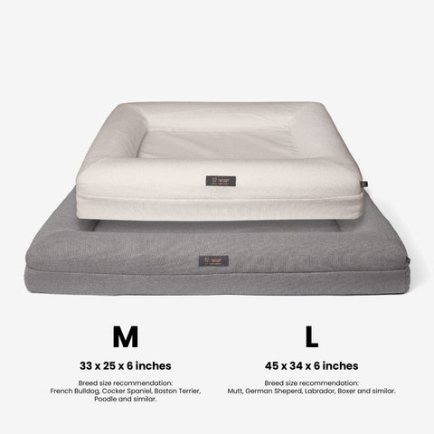Memory Foam Orthopedic Dog Bed - Large/Gray