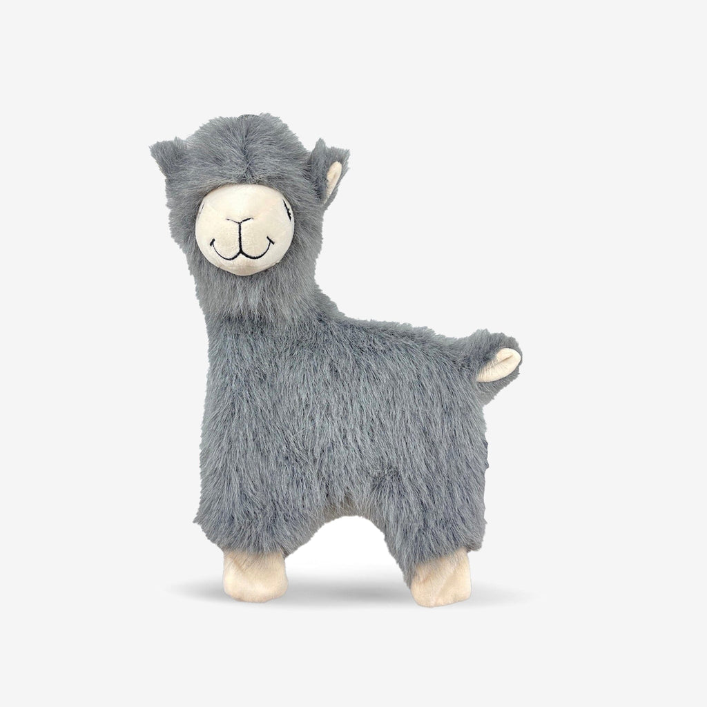 Shaggy Grey Alpaca Dog Toy