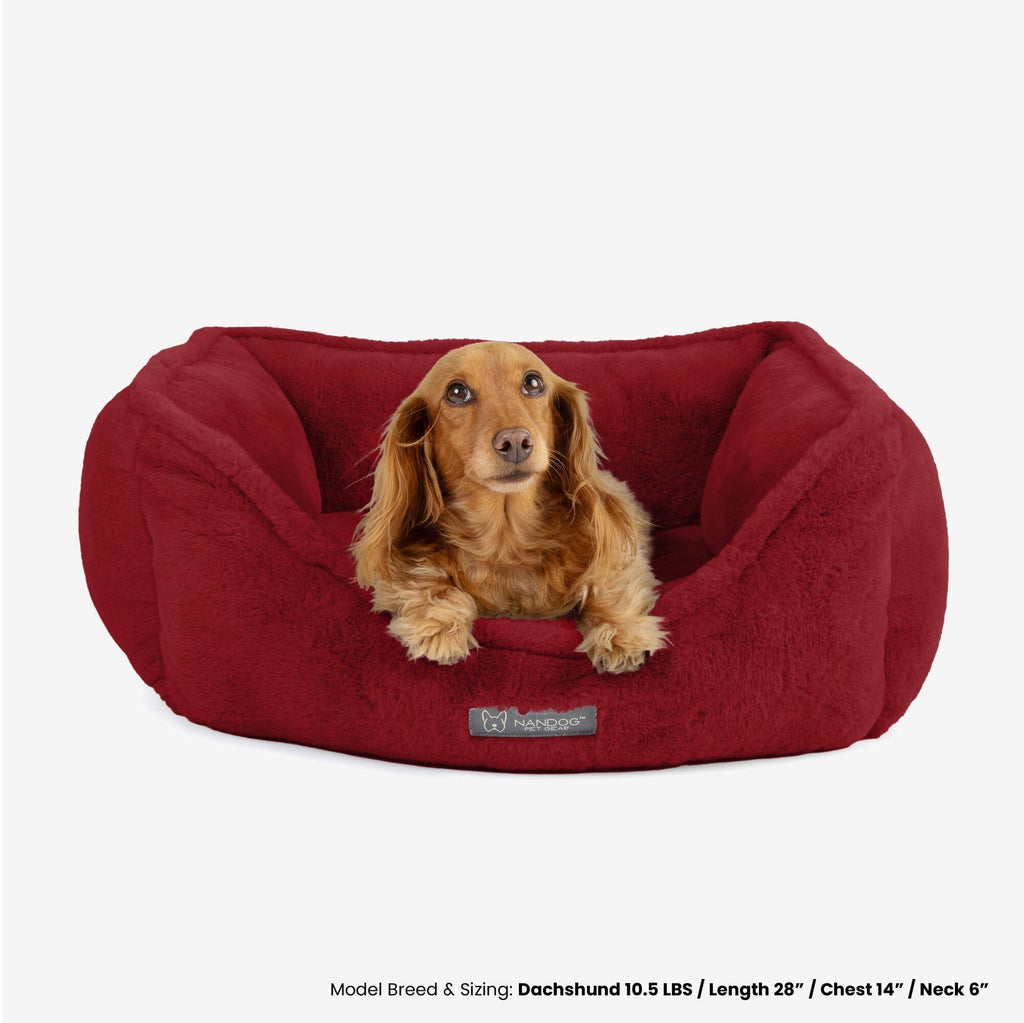 Cloud Reversible Dog & Cat Bed - Burgundy