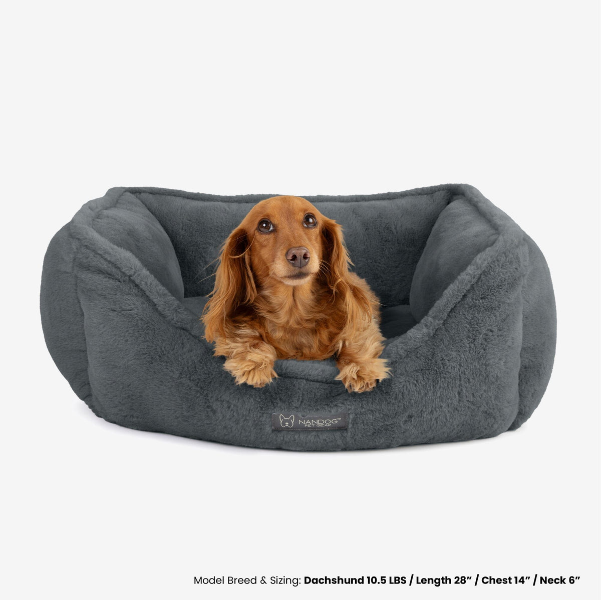 Cloud Reversible Dog & Cat Bed Dark Grey Nandog Pet Gear™