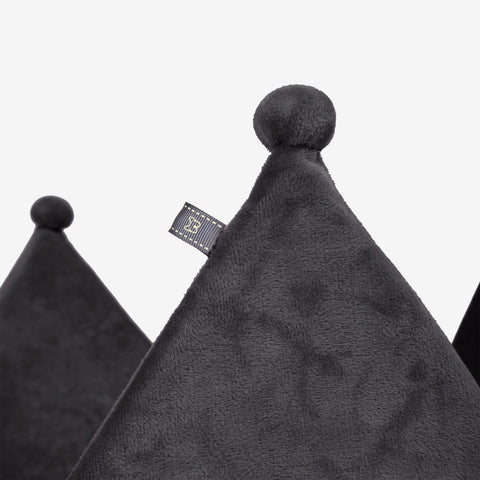 Crown Dog & Cat Bed Cloud Prive Collection - Royal Gray