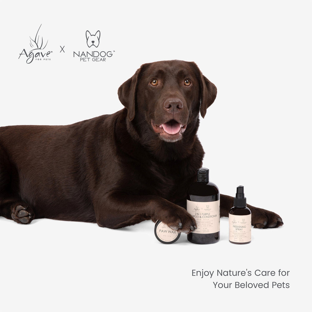 Nandog X Agave Oil for Pets 2 in 1 Purple Shampoo & Conditioner 16oz.