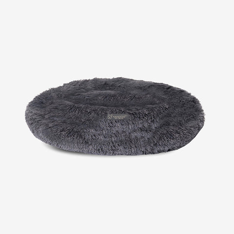 Calming Dog & Cat Shaggy Bed - Dark Gray