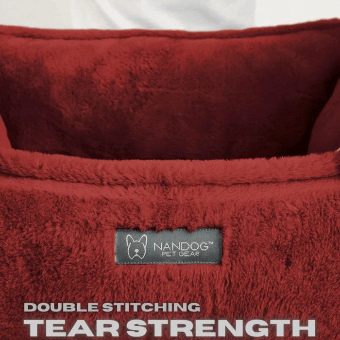 Cloud Reversible Dog & Cat Bed - Burgundy