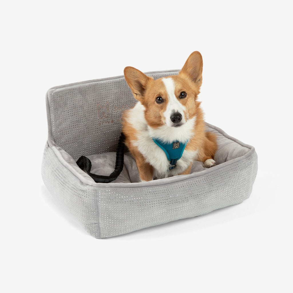 Dog Car Seat Bling Prive Collection - Grey