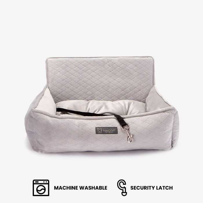 Dog Car Seat - Large/Light Gray
