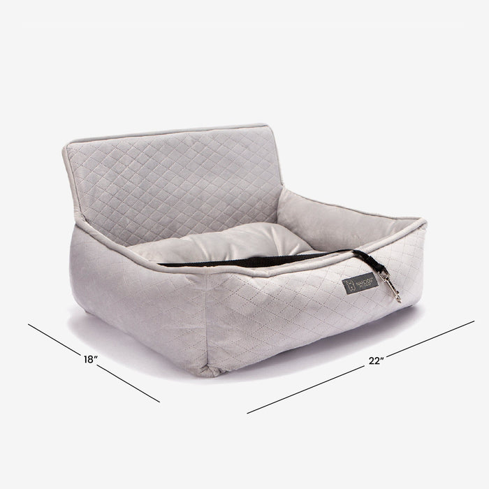 Dog Car Seat - Large/Light Gray