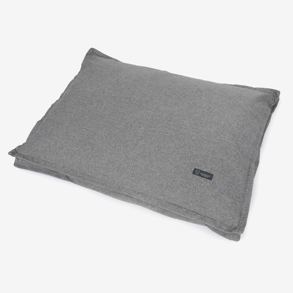 Grey Large Linen Pillow Dog Bed