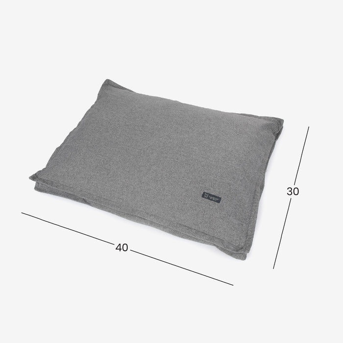 Grey Large Linen Pillow Dog Bed