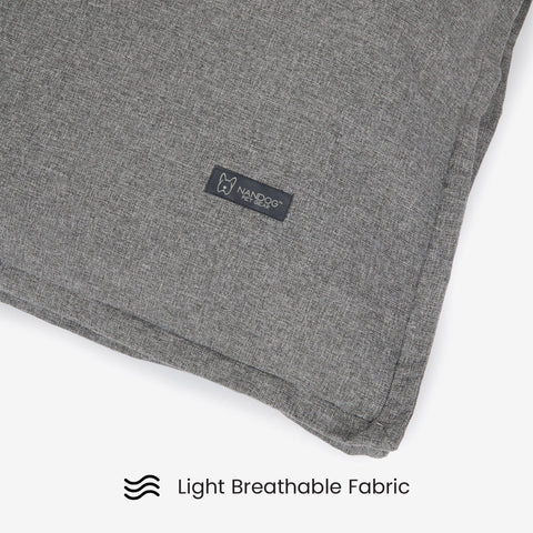 Grey Large Linen Pillow Dog Bed