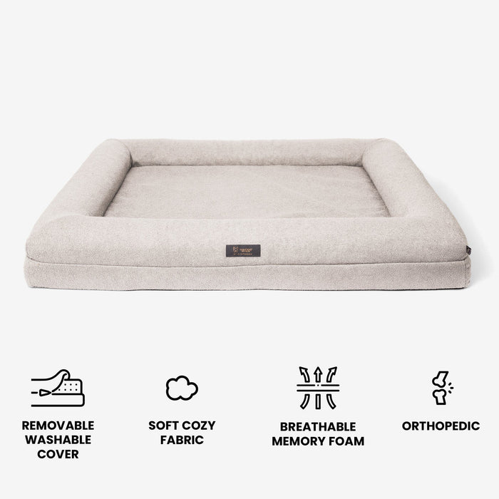 Memory Foam Orthopedic Dog Bed - Large/Off White