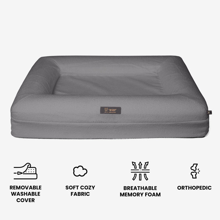 Memory Foam Orthopedic Dog Bed - Medium/Gray