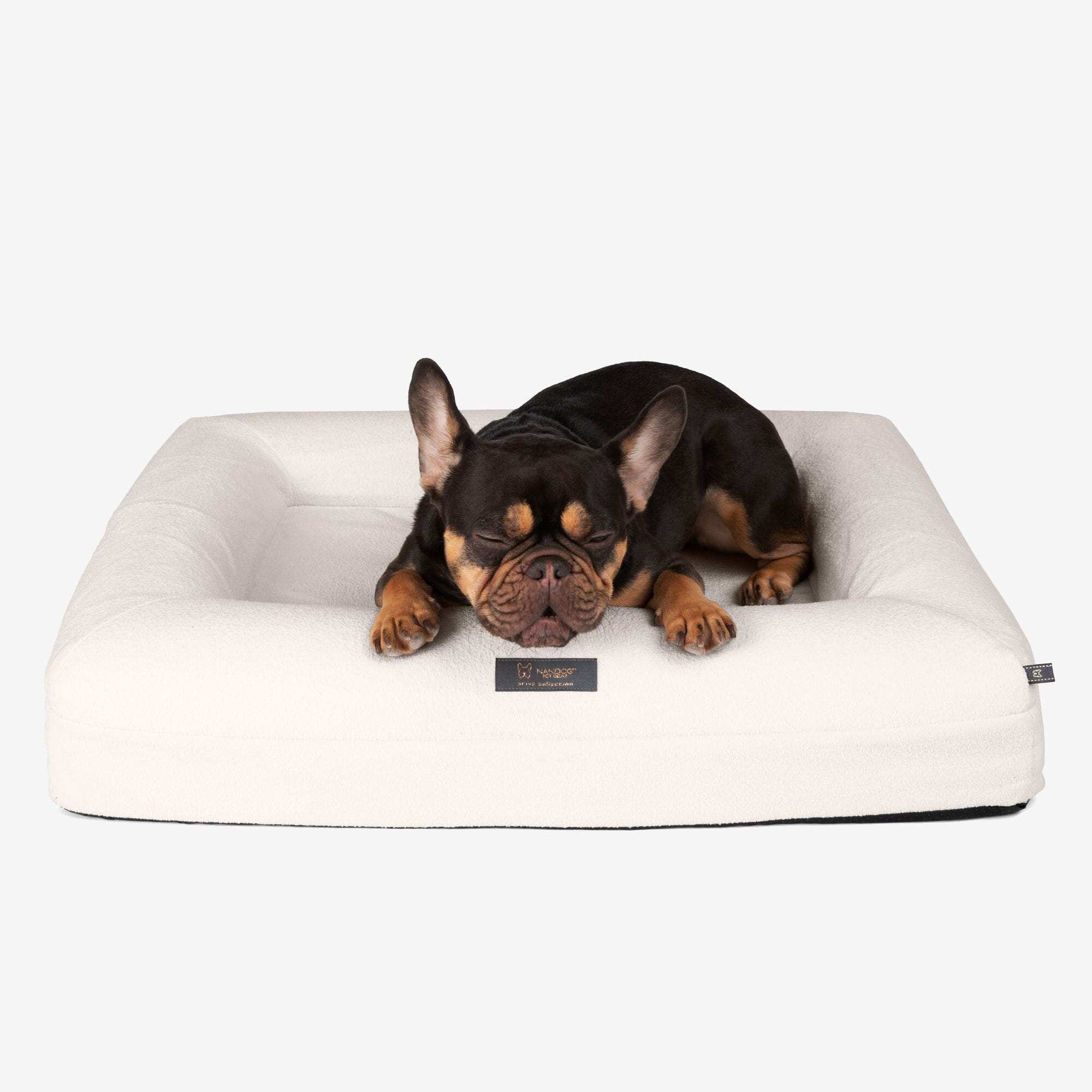 Nandog White Orthopedic Medium Dog Bed Comfort for Joint Support