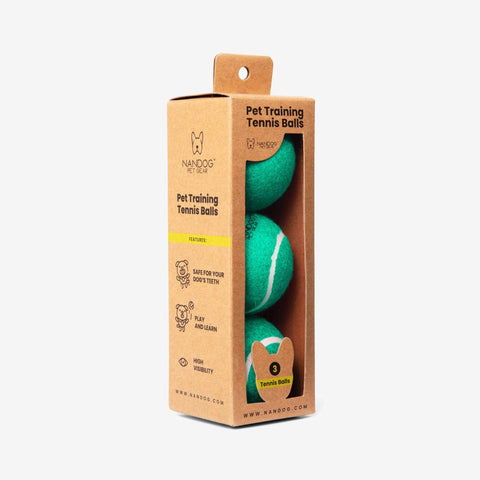 Nandog Dog Tennis Training Balls Set - Green