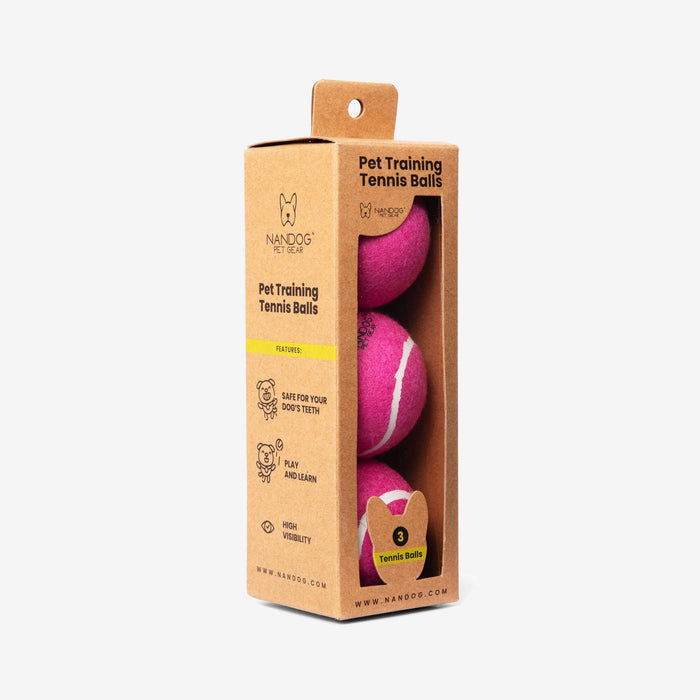 Nandog Dog Tennis Training Balls Set - Pink