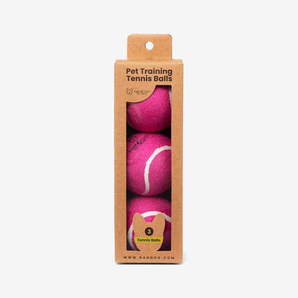 Nandog Dog Tennis Training Balls Set - Pink