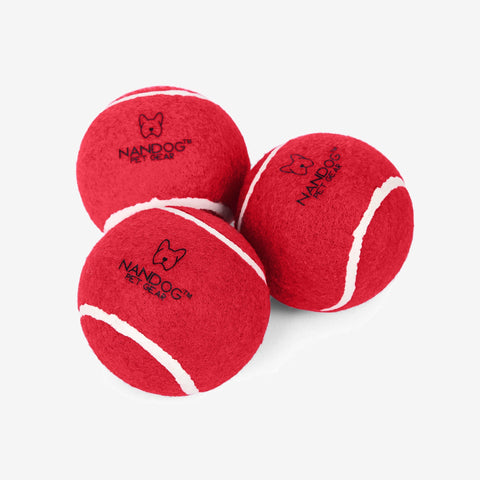 Nandog Dog Tennis Training Balls Set - Red
