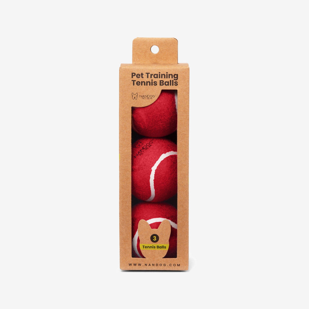 Nandog Dog Tennis Training Balls Set - Red