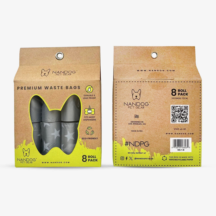 Poop Bags | 8 Rolls | Stars