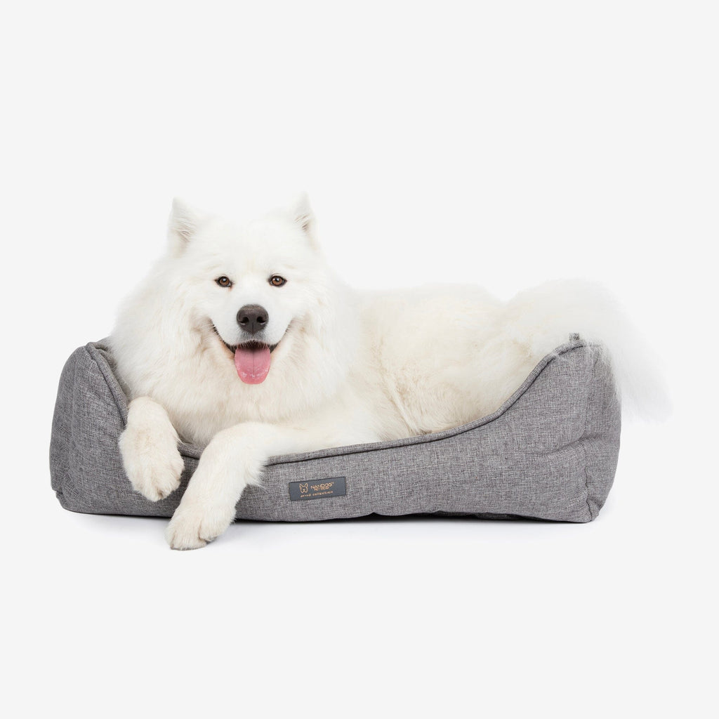 Poplin Large Reversible Dog Bed Gray Nandog Pet Gear™