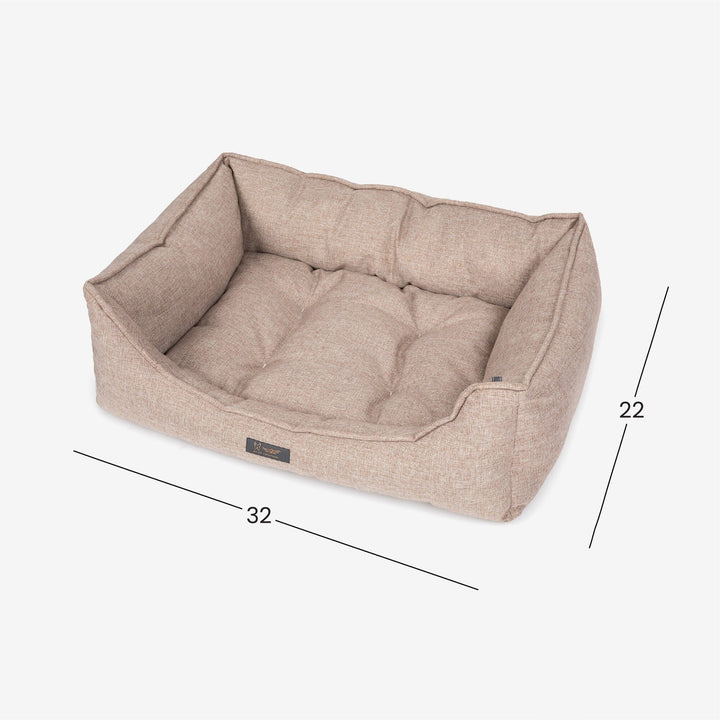 Poplin Large Reversible Dog Bed Tan