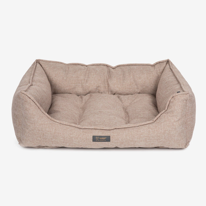 Poplin Large Reversible Dog Bed Tan