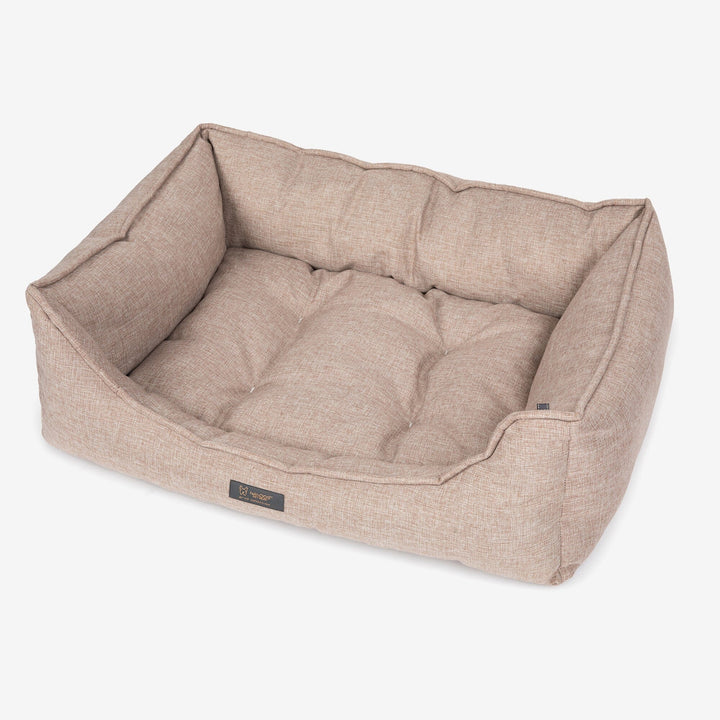 Poplin Large Reversible Dog Bed Tan