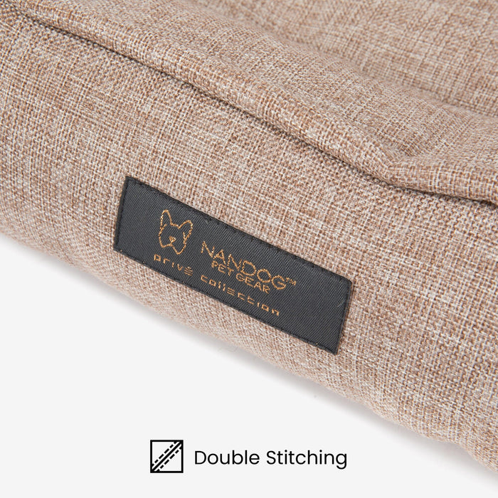 Poplin Large Reversible Dog Bed Tan