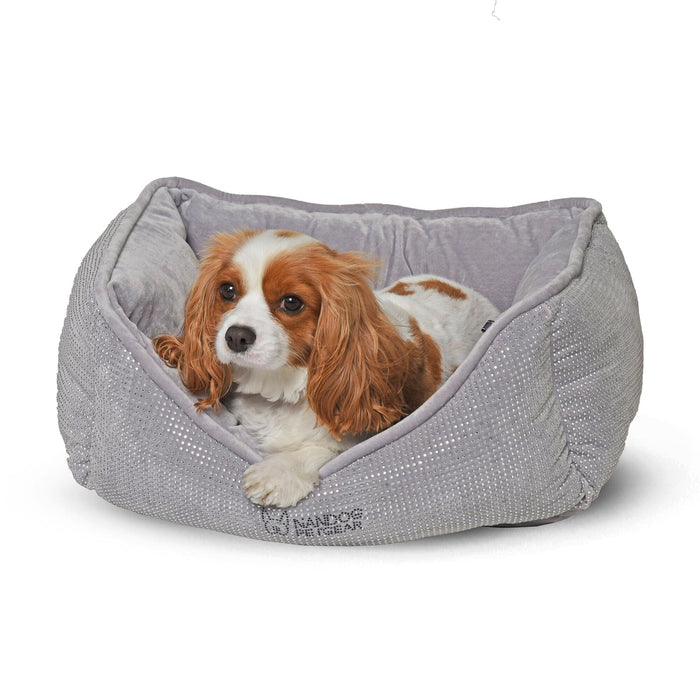 Prive Collection Grey Blinged Micro Plush