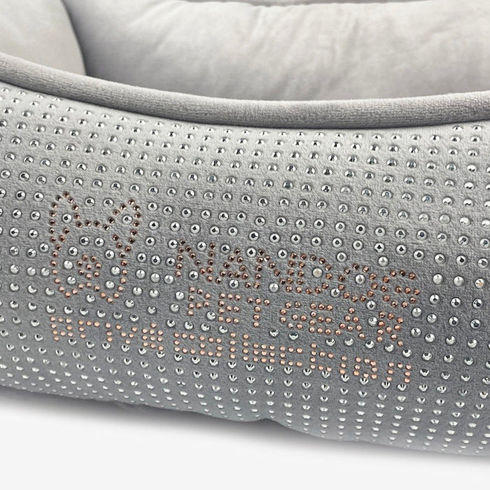 Prive Collection Grey Blinged Micro Plush