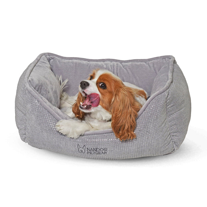 Prive Collection Grey Blinged Micro Plush