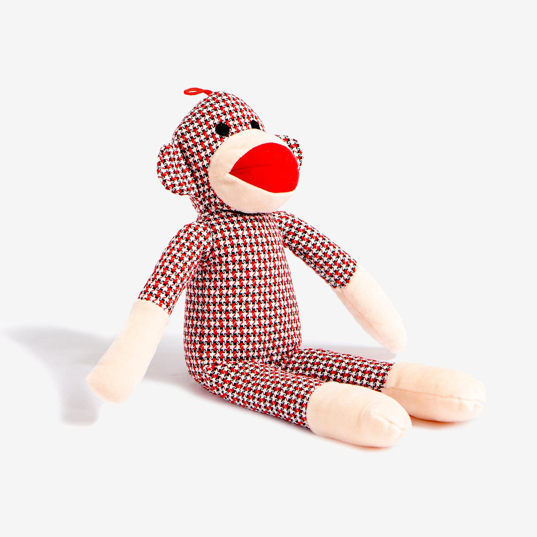 Red Weave Monkey Dog Toy