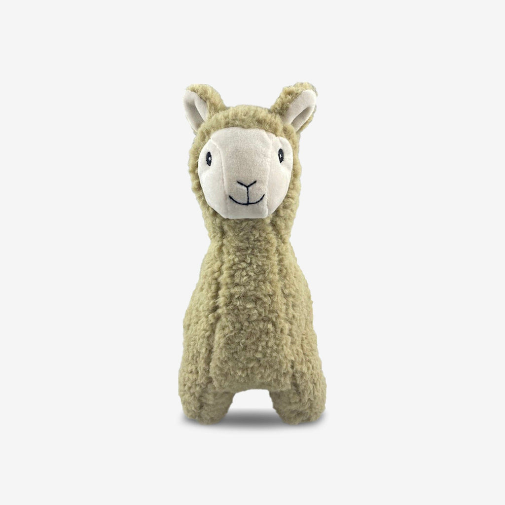 Stuffed Alpaca Dog Toy (Tan)