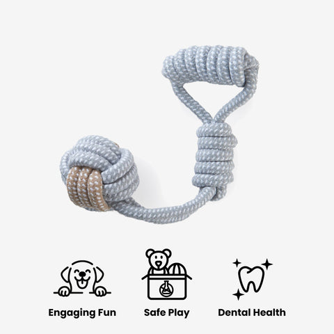 The Nandog Dog Rope Toy in Handle Shape