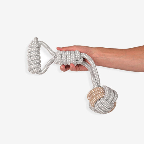 The Nandog Dog Rope Toy in Handle Shape