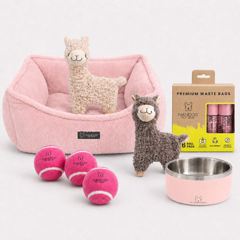 The NANDOG Super Cloud Dog Bed Bundle - Blush Pink
