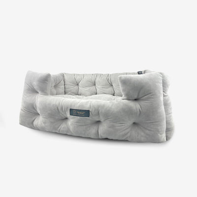 Tufted Royalty Dog & Cat Bed - Light Grey