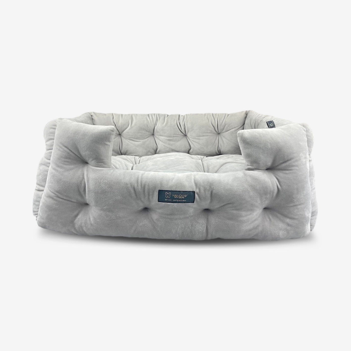 Tufted Royalty Dog & Cat Bed - Light Grey
