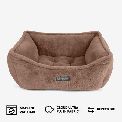 Cloud Reversible Dog & Cat Bed - Brown