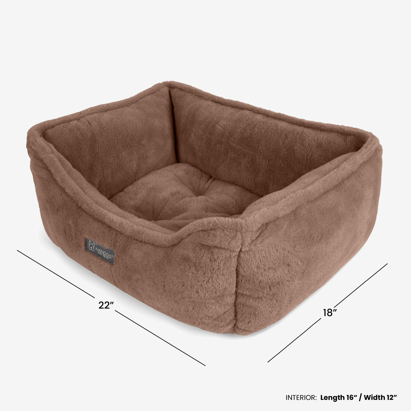 Cloud Reversible Dog & Cat Bed - Brown