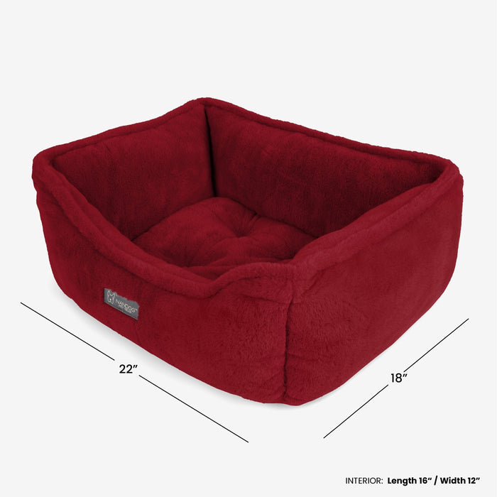 Cloud Reversible Dog & Cat Bed - Burgundy