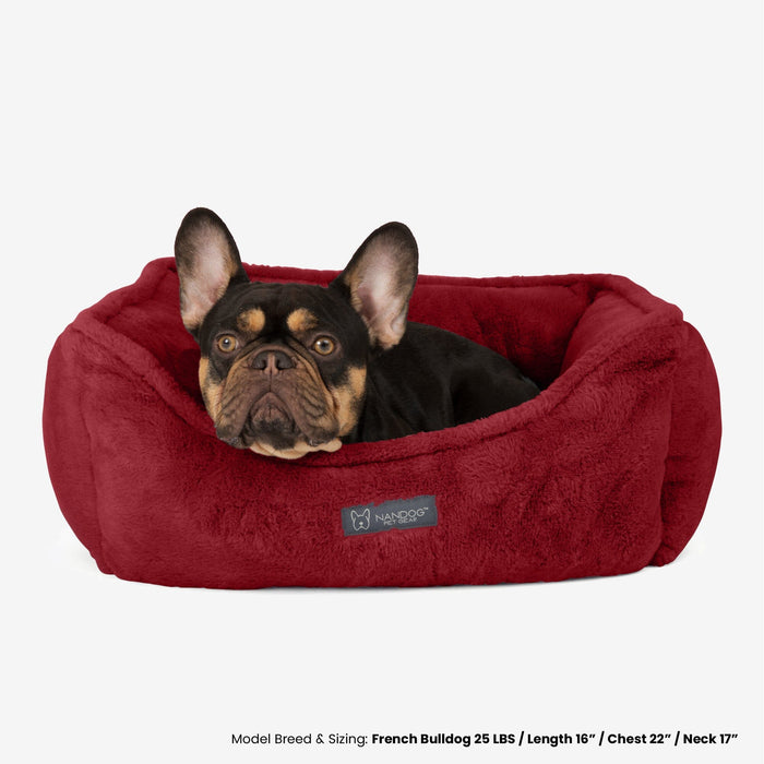 Cloud Reversible Dog & Cat Bed - Burgundy