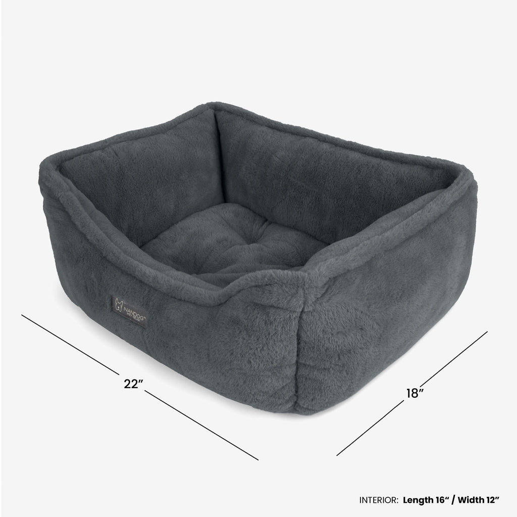 Cloud Reversible Dog & Cat Bed - Dark Grey