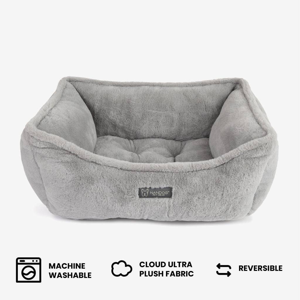 Cloud Reversible Dog & Cat Bed - Light Grey