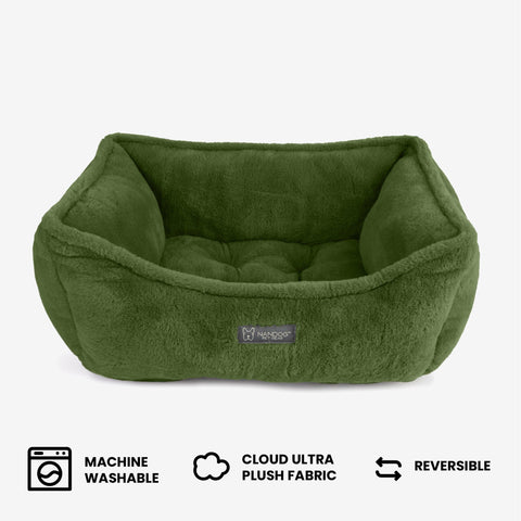 Cloud Reversible Dog & Cat Bed - Olive Green