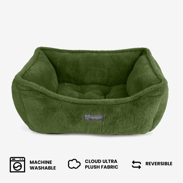 Cloud Reversible Dog & Cat Bed - Olive Green