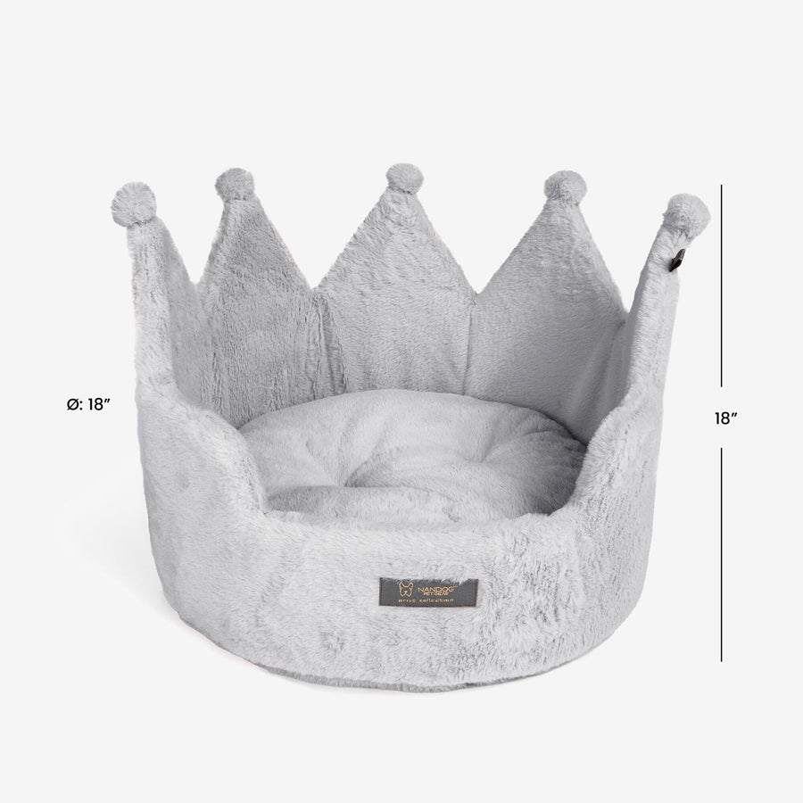 Crown Dog Cat Fun Bed Cloud Prive Collection Royal Gray