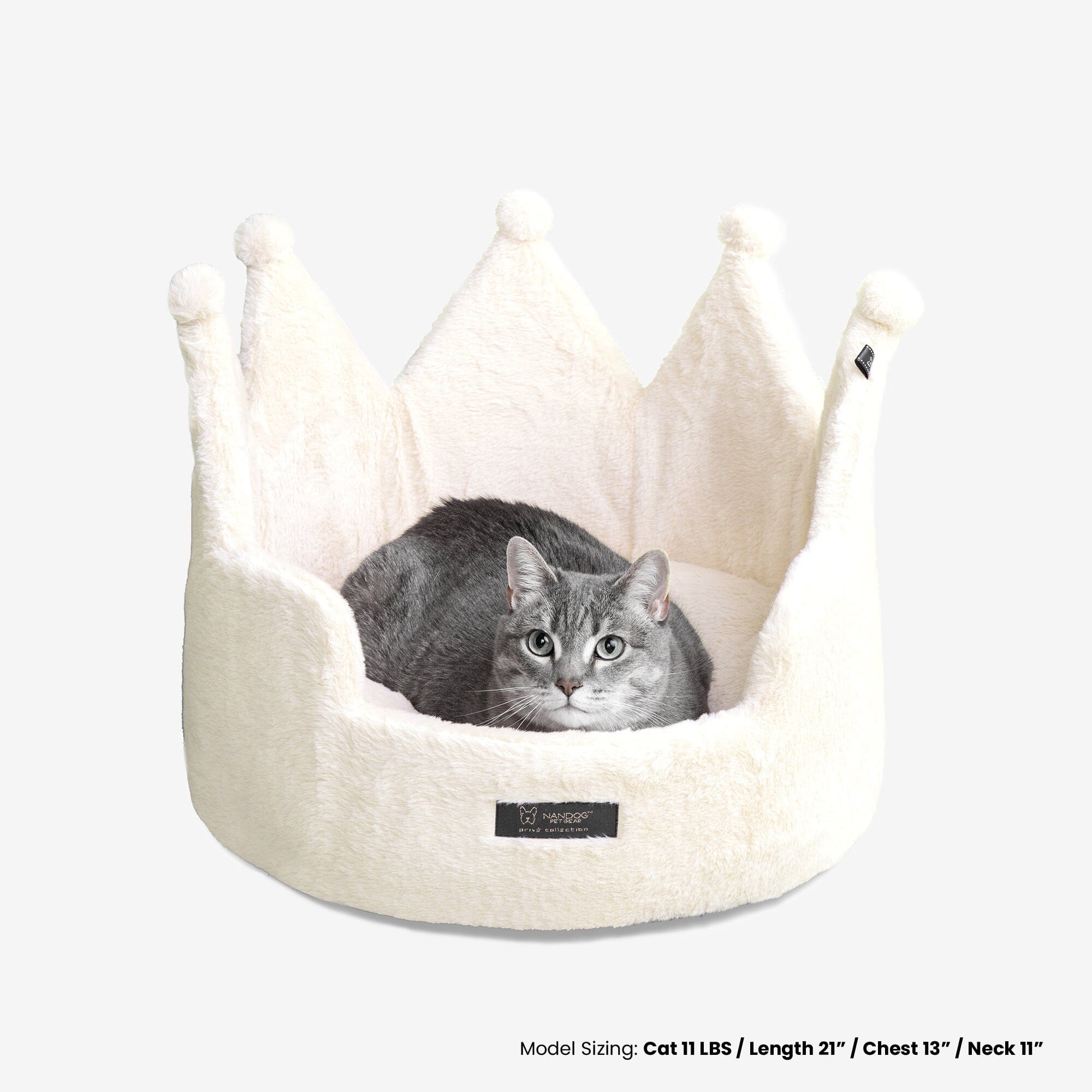 Cloud Crown Bed (Ivory) – Ultra Soft Dog Cat Cloud Bed – Nandog