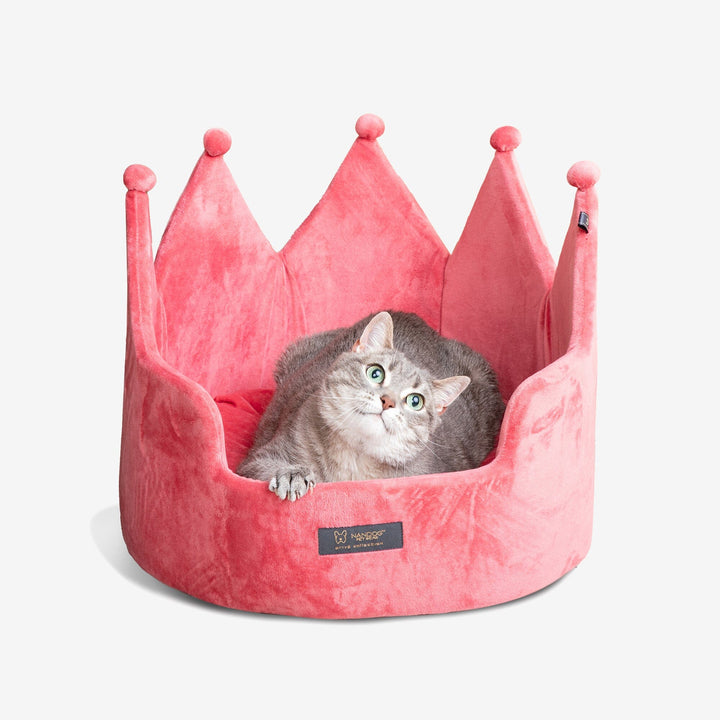 Crown Dog & Cat Bed Prive Collection - Royal Pink