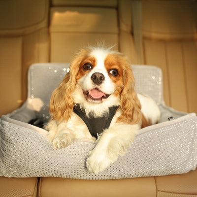 Dog Car Seat Bling Prive Collection - Grey